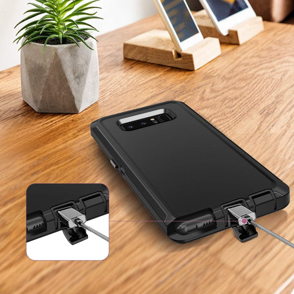 Entronix Bundle Compatible with Galaxy Note 8 - Heavy Duty Case & 2 Clear Screen Protectors
