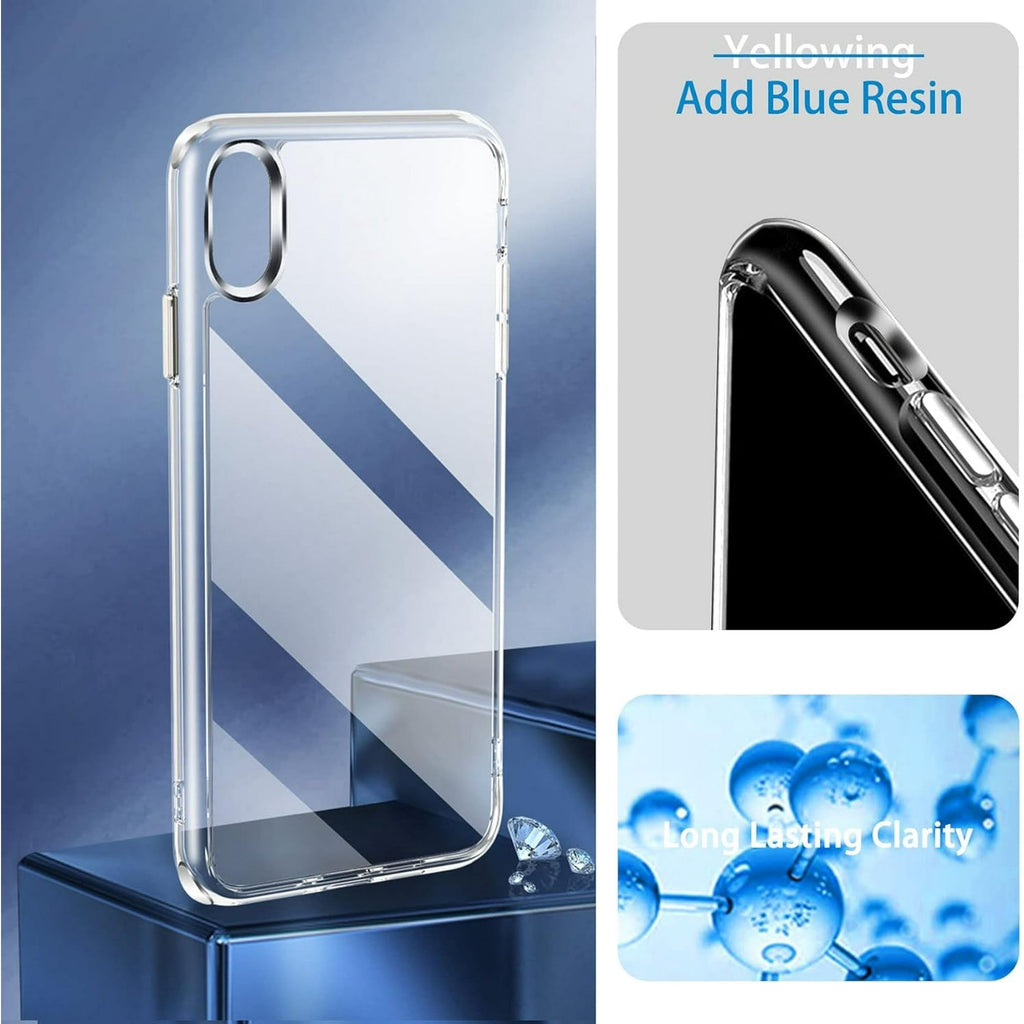 Entronix Case Compatible with iPhone XS Max - [Hard Back] Thick Clear