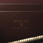 Caviar Quilted Top Handle Slim Vanity With Chain Black