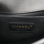 Calfskin Quilted Medium Boy Flap Black