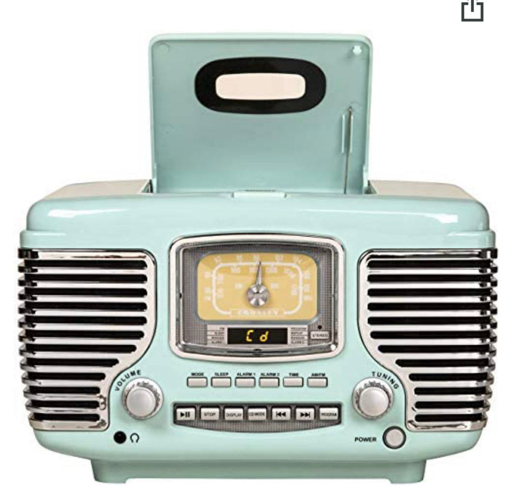 Crosley Corsair Tabletop Am/fm Bluetooth Radio, Cd Player, Dual Alarm Clock