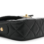 Caviar Quilted Mini Chain Flap Black