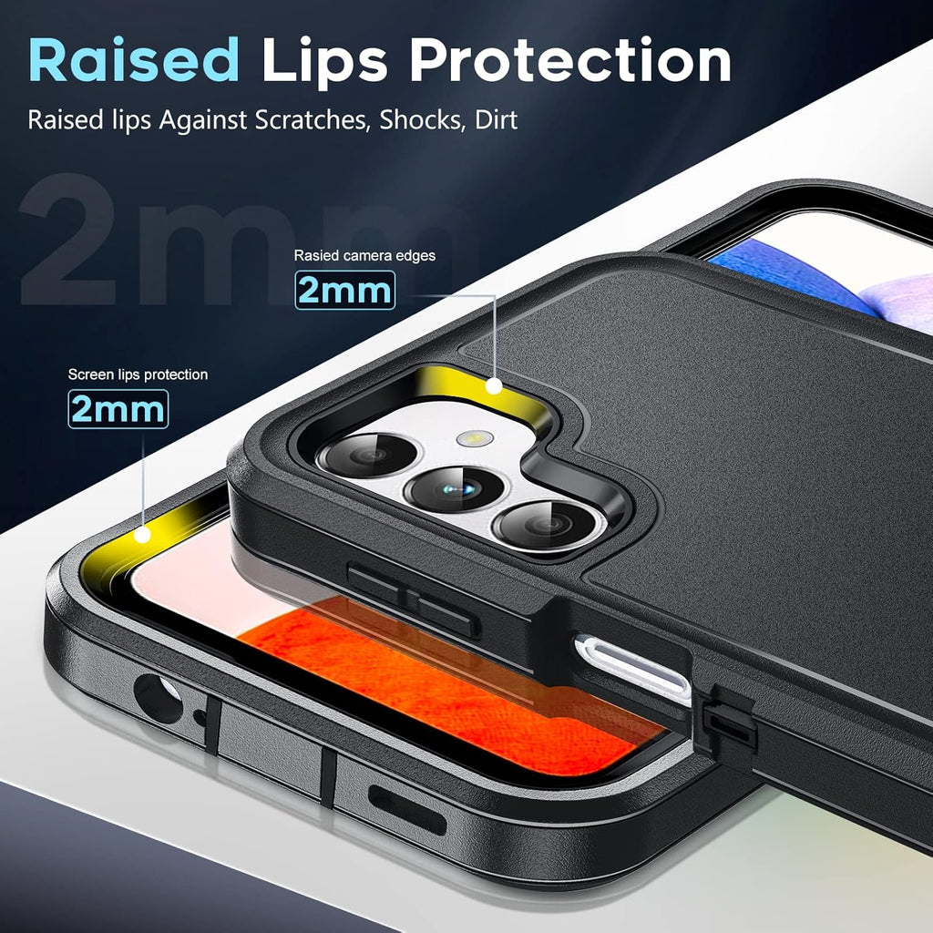 Entronix Bundle Compatible with Galaxy S22 - Heavy Duty Case & 2 Clear Screen Protectors