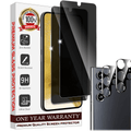 Entronix Anti-Spy Privacy Screen Protector & Camera Lens Protector Compatible with Galaxy S21 Ultra - 4-Piece Combo