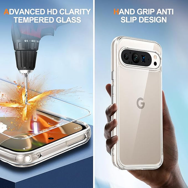 Entronix Case Compatible with Pixel 8 - [Hard Back] Clear Cover