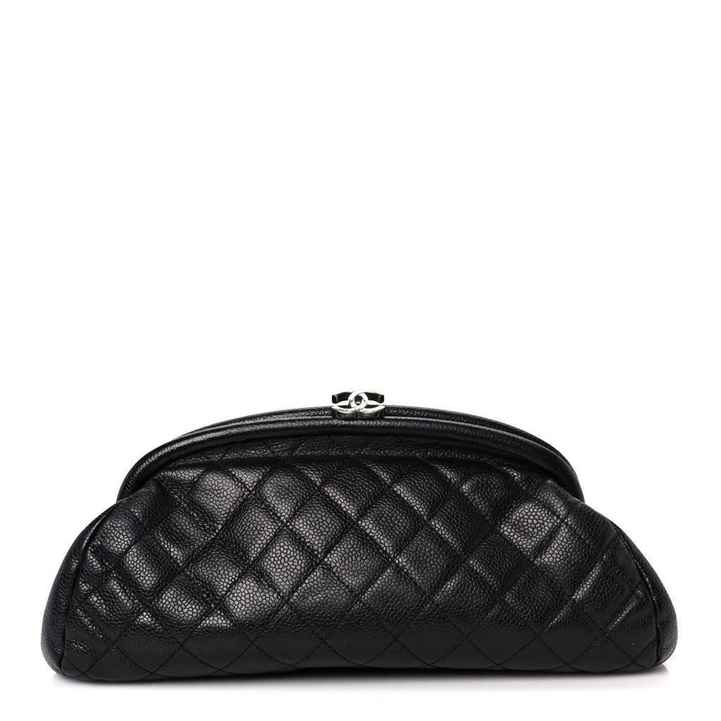 Caviar Quilted Timeless Clutch Black