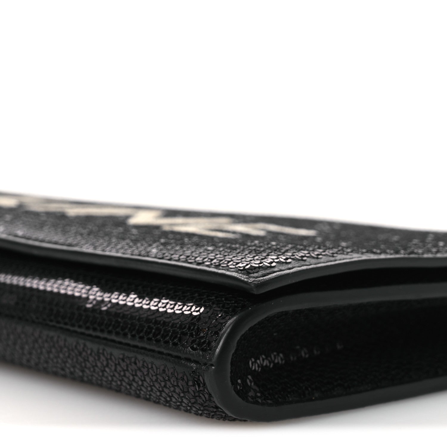 Sequin Asymetric Clutch  Black White