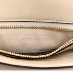 Roxy Calfskin Blondie Chain Shoulder Flap Bag Mystic White