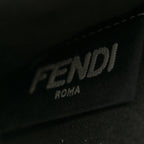 Vitello Century Velvet F is Fendi FF Small Kan I Shoulder Bag Black Tobacco