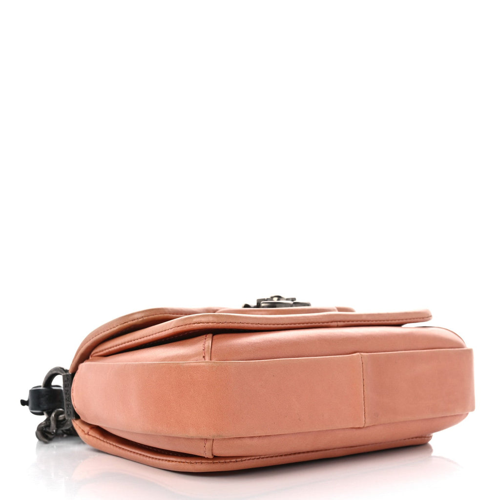 Calfskin Quilted Small Prestige Top Handle Flap Pink