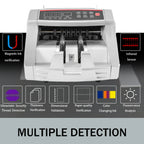 High-Speed 1000 Pcs/Min Money Counter with UV & MG Detection for Euros - Ideal for Banks and Retail Establishments
