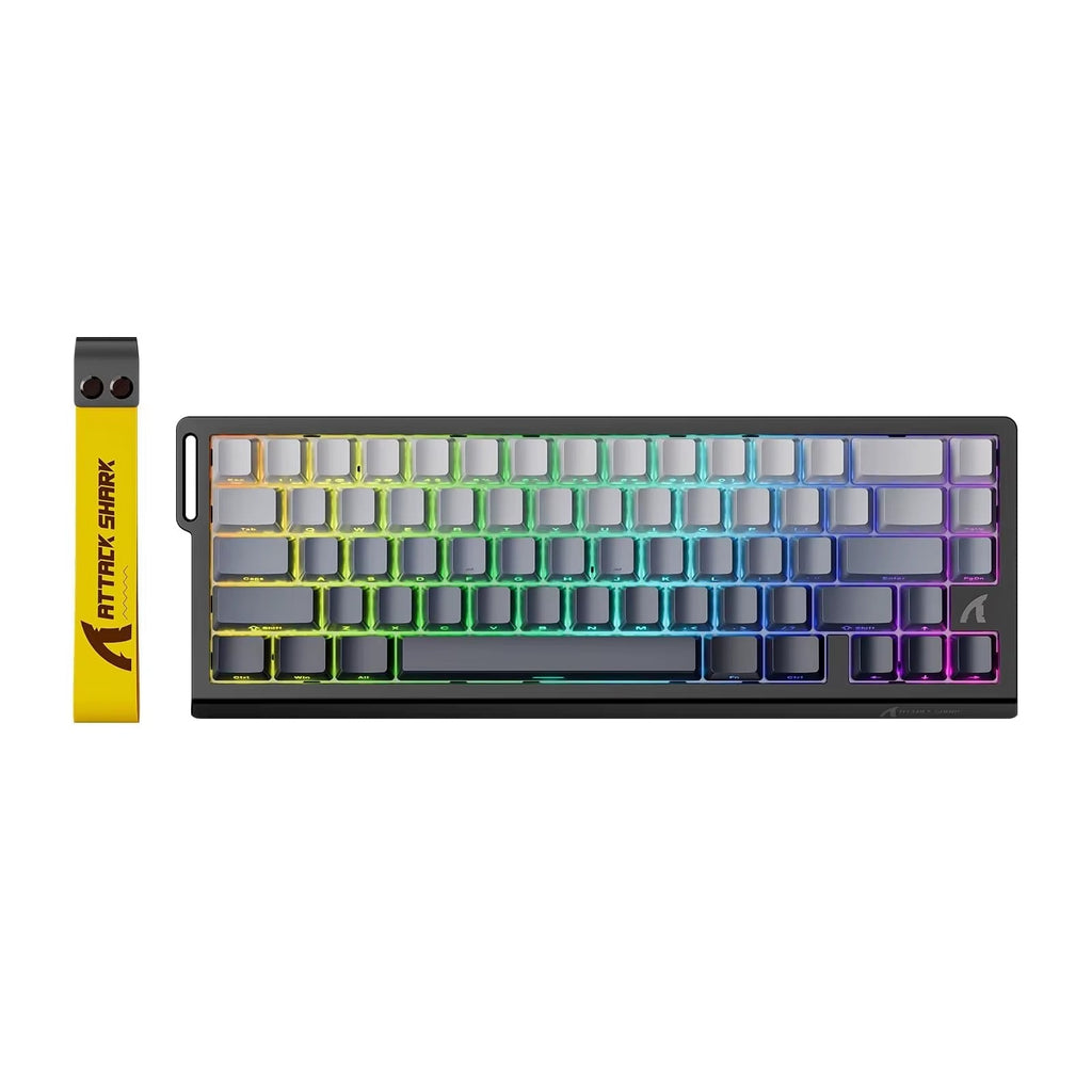 Attack Shark X68 HE Rapid Trigger 60% Wired Mechanical Gaming Keyboard with Adjustable Actuation and Hall Effect Magnetic Switch, 8KHz Response Rate - Moonlight