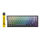 Attack Shark X68 HE Rapid Trigger 60% Wired Mechanical Gaming Keyboard with Adjustable Actuation and Hall Effect Magnetic Switch, 8KHz Response Rate - Moonlight