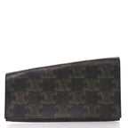 Triomphe Canvas Asymmetric Clutch Tan