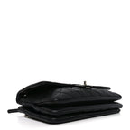 Lambskin Quilted Jumbo Chanel 3 Flap Bag Black