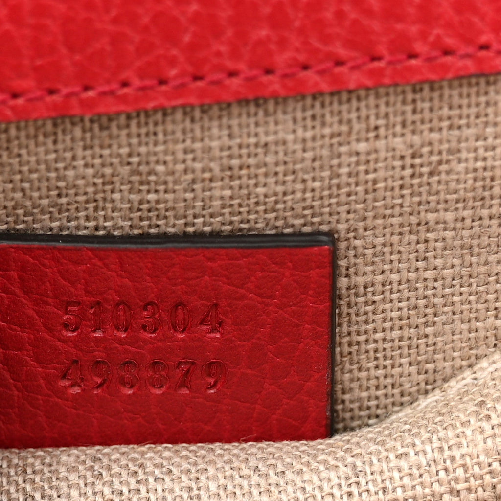 Dollar Calfskin Small Interlocking G Shoulder Bag Red