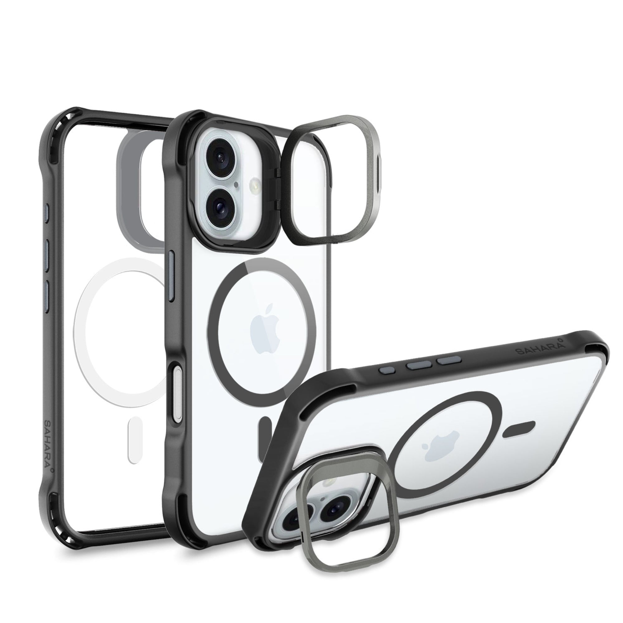 SAHARA - Venture Series Clear Rebound Case with Kickstand -  Apple iPhone 16 Plus