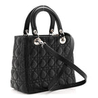 Lambskin Cannage Medium Lady Dior Black