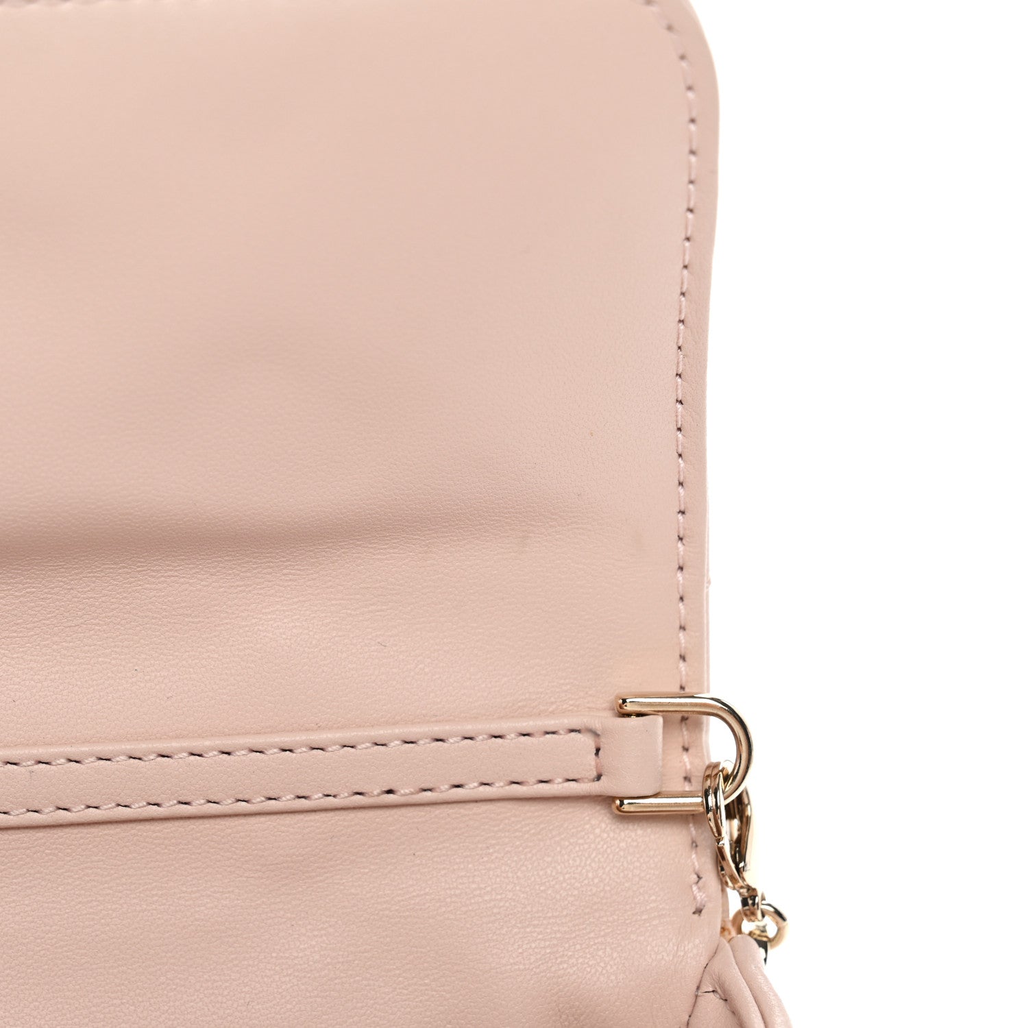 Lambskin Cannage Dior Talk Phone Pouch Rose Poudre