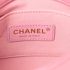 Lambskin Quilted Mini Lacquered Chain Flap Pink