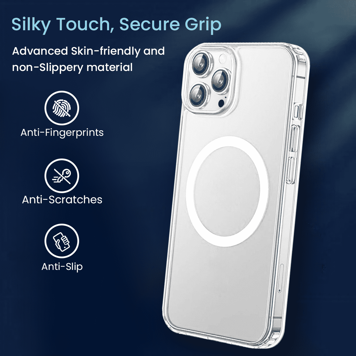 Entronix Bundle Compatible with iPhone 15 Pro - [Magnetic] Clear Case, 2 Clear Screen Protectors & 2 Camera Lens Protectors