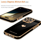 Entronix Bundle Compatible with iPhone 16 Pro - [Flexible] Glossy Heart Case & 2 Clear Screen Protectors