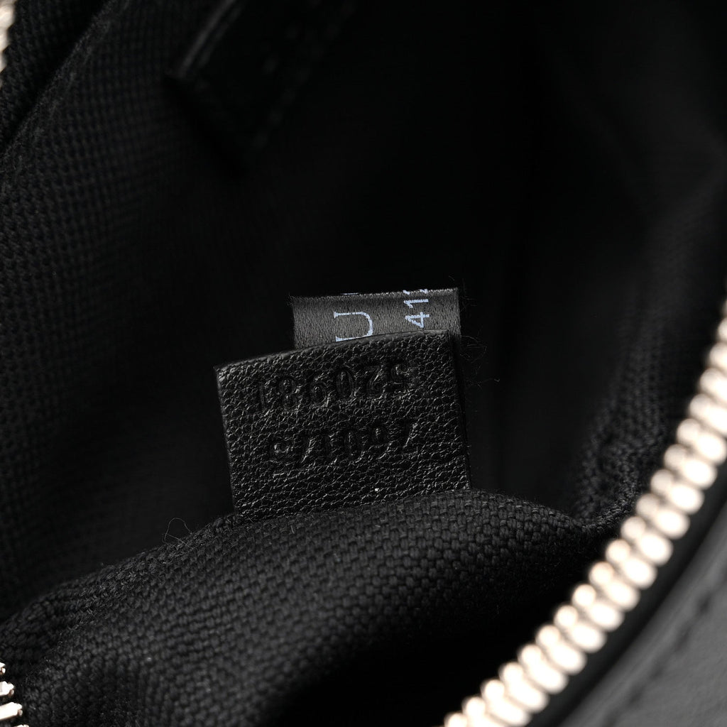 Sakai Be Green Calfskin Diagonal Stitched Mini Blondie Shoulder Bag Black