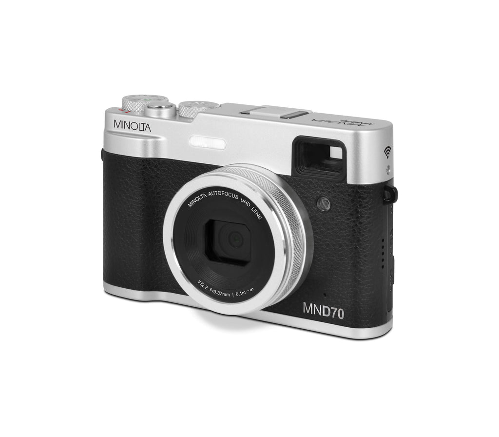 MINOLTA MND70 Retro 48 MP AF / 5K Ultra HD Dual Lens Camera w/WiFi