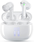 Wireless Earbuds, Bluetooth 5.3 Ear Buds, Headphones with Clear Stereo Sound, 40H Playtime with LED Digital Display, IPX7 Waterproof Earphones Built-in Mic for Phone Tablet Sports Workout
