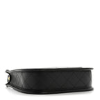 Calfskin Quilted Hobo Black