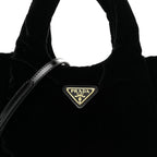 Padded Velvet Mini Bag Black