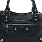 Agneau Giant 12 Silver Hardware Town Bleu Obscur