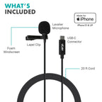 Movo uLav-L Lav Omnidirectional Mic for USB-C