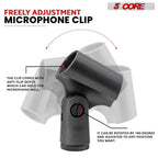 Professional Instrument Microphone Pencil Mic Condenser Cardioid Unidirectional Stick Microfono with Windscreen Mic Clip & Case - INSTRU MIC 100 GREY