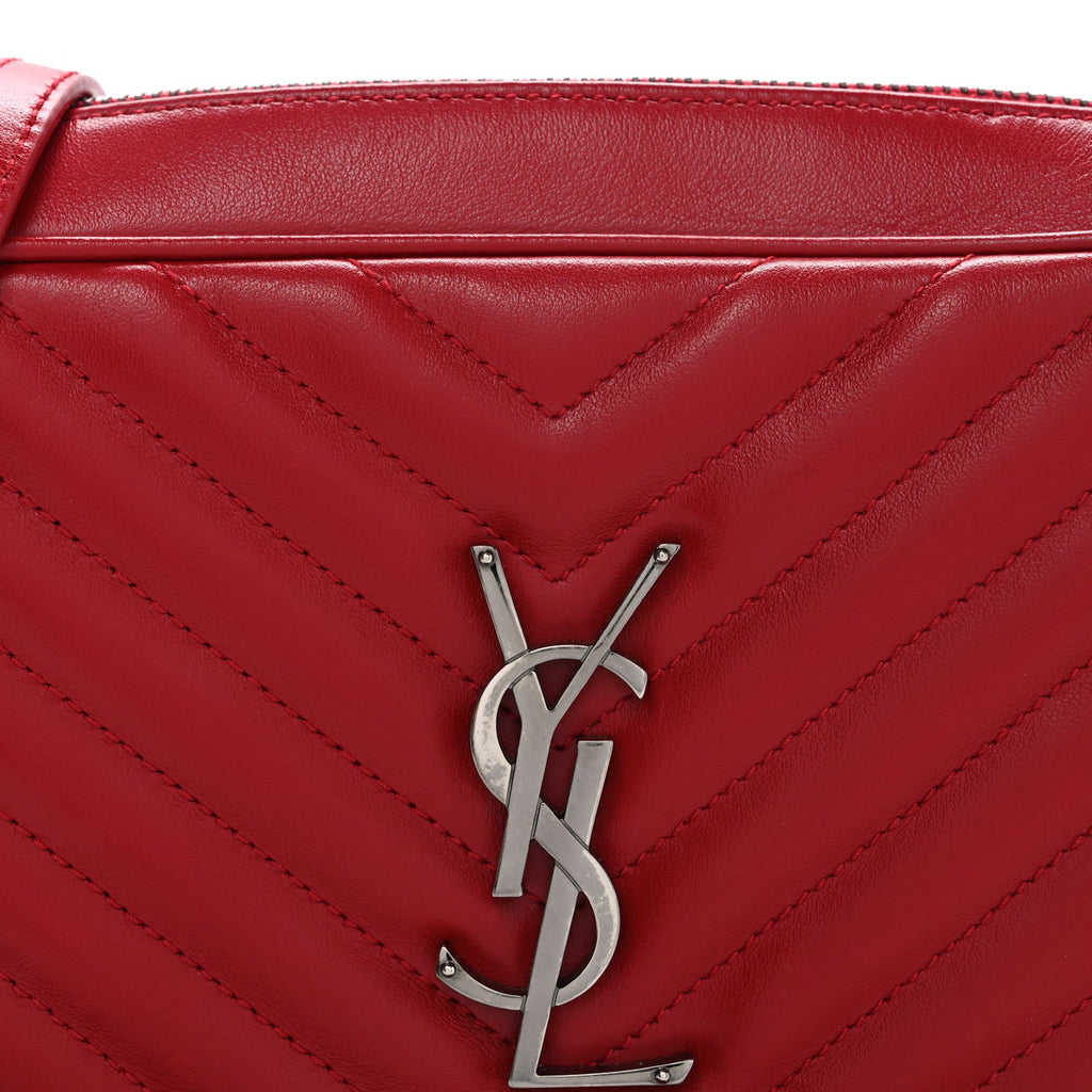 Calfskin Matelasse Monogram Lou Camera Bag Rouge Eros