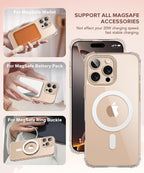 Entronix Bundle Compatible with iPhone 16 Pro Max - [Magnetic] Clear Case & 2 Clear Screen Protectors