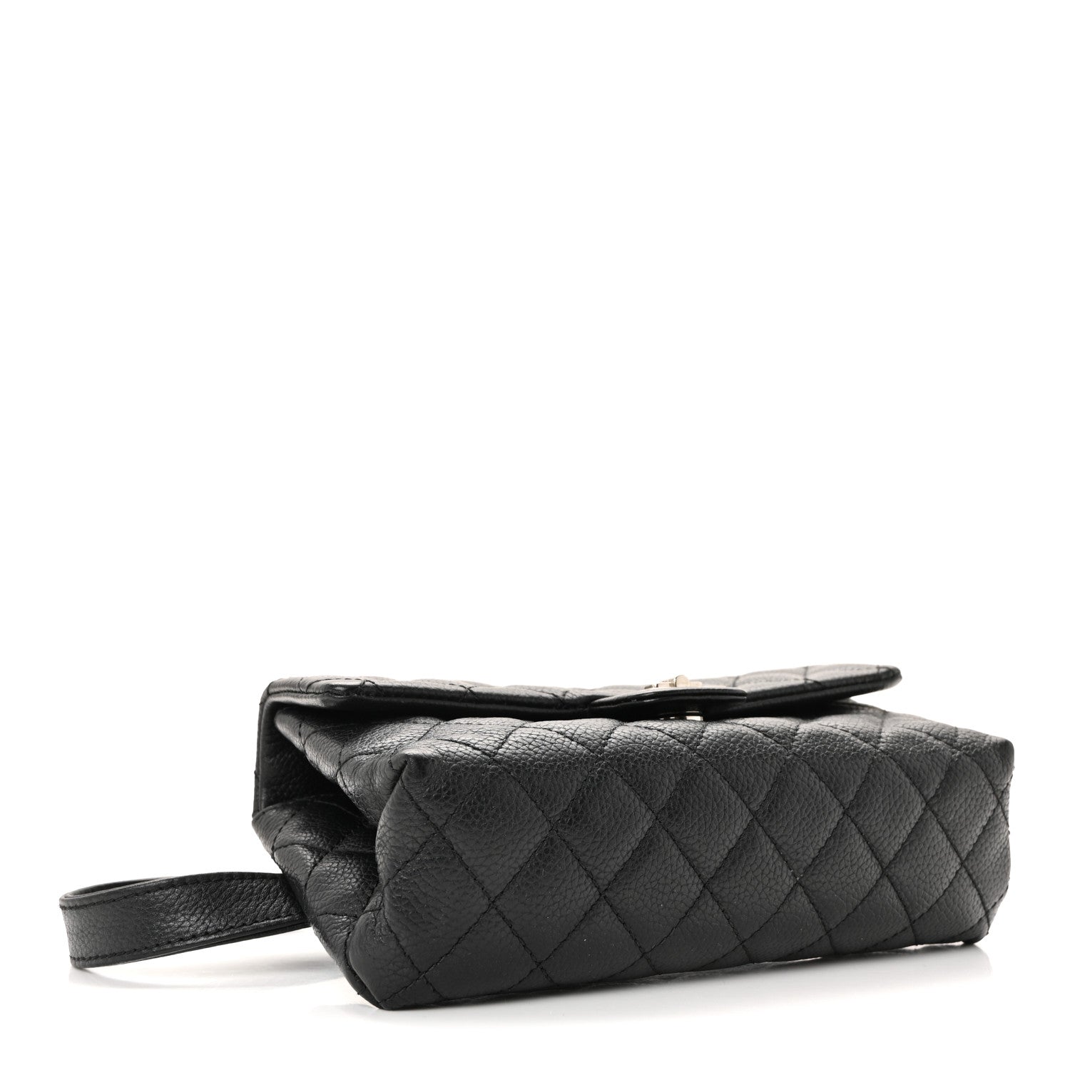 Grained Calfskin Quilted 2.55 Reissue Flap Belt Bag Clutch Black