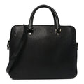Calfskin Zip Around Briefcase Black