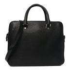 Calfskin Zip Around Briefcase Black