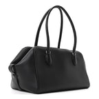 Grained Calfskin East West Bowling Bag Black