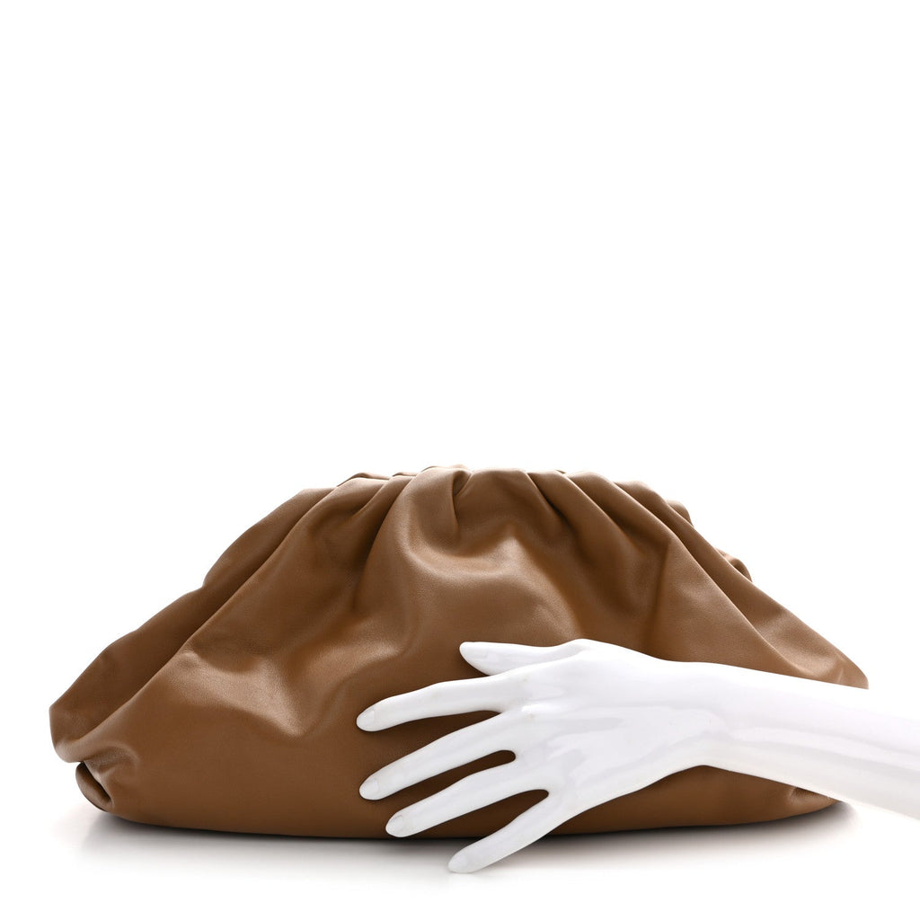 Smooth Butter Calf The Pouch Oversized Clutch Cammello