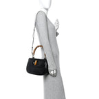 Skipper Calf Web Medium Bamboo 1947 Top Handle Bag Black