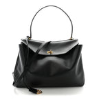 Smooth Calfskin Large Rodeo Top Handle Handbag Black