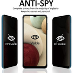 Entronix Anti-Spy Privacy Screen Protector Compatible with Galaxy S23 Plus - 2-Piece Combo