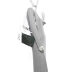 Plastic Bag with Cloudy Lambskin Solo Zip Pouch Clutch Celadon