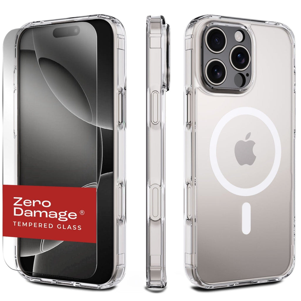 SAHARA - Classic Series Clear Case & Tempered Glass Kit - Apple iPhone 16 Pro Max