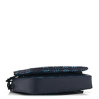 Calfskin Monogram Shadow Trio Messenger Navy River Blue