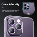 Entronix Camera Lens Protector Compatible with iPhone 16 Pro/16 Pro Max - Luxury Diamond Metal Cover