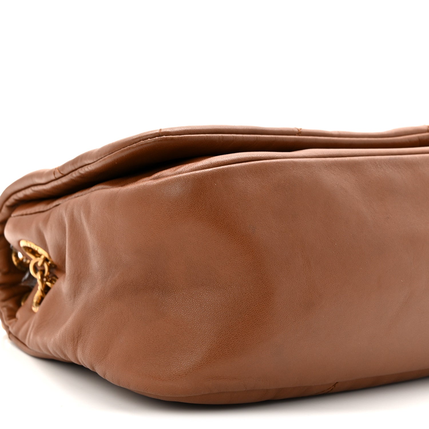 Lambskin Matelasse Monogram Small Jamie 4.3 Light Fox