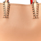 Calfskin Spikes East West Cabata Tote Nude